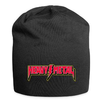 Heavy Metal Emblem with Lightning Bolt - Jersey Beanie - black - Front