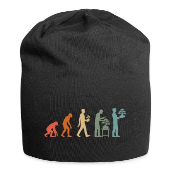 Japanese Bonsai Tree Plant Vintage Evolution - Jersey Beanie - black - Front