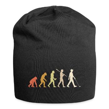 Hockey Evolution : Cadeau drôle de joueur de hockey - Bonnet en jersey - noir - Devant