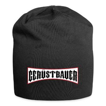 Gerüstbauer Shirt bedruckt in top Markenqualität - Jersey-Beanie - Schwarz - Vorne
