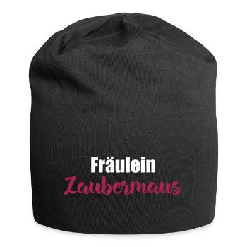 Zaubermaus Kosename Geschenk Freundin Valentinstag - Jersey-Beanie - Schwarz - Vorne