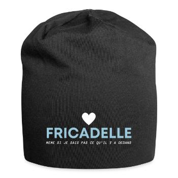 J’aime la fricadelle humour ch’ti et belge - Bonnet en jersey - noir - Devant