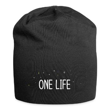 One life - we only have one life - let's enjoy - Jersey Beanie - black - Front