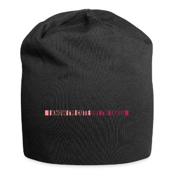 cute but taken quote - Jersey Beanie - black - Front