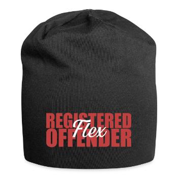 Funny Registered Flex Offender Bodybuilding - Jersey-Beanie - Schwarz - Vorne