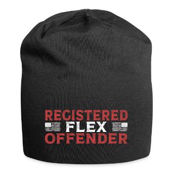 Funny Registered Flex Offender Bodybuilding - Jersey-Beanie - Schwarz - Vorne
