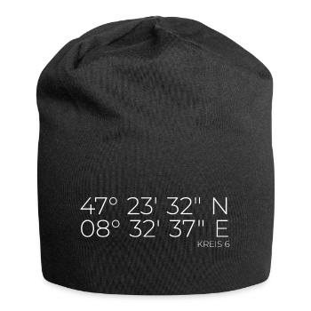 Coordonnées Arrondissement 6 Oberstrass Unterstrass Zurich - Bonnet en jersey - noir - Devant