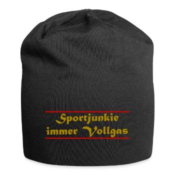 Sports junkie always full throttle - Jersey Beanie - black - Front