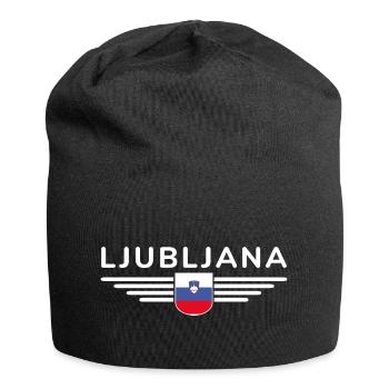 Trendy Ljubljana design - Jersey Beanie - black - Front