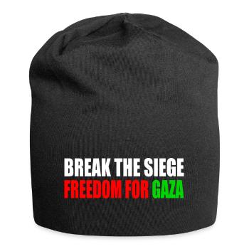 break the siege freedom for gaza - Jersey Beanie - black - Front