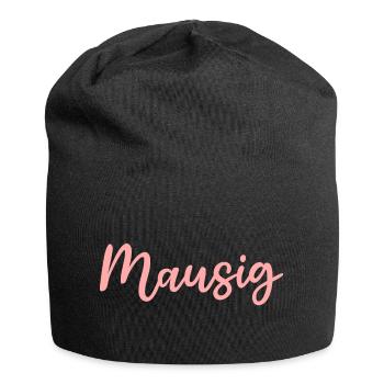 Mousey Pink Hand Lettering Design - Jersey Beanie - black - Front