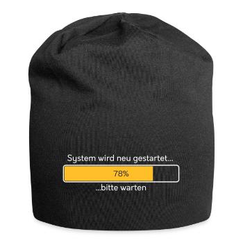 System Neustart - Jersey-Beanie - Schwarz - Vorne