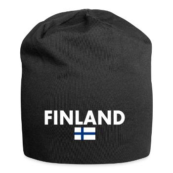 Finnland - Jersey-Beanie - Schwarz - Vorne