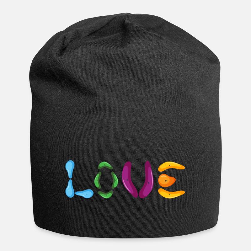 bouldern boulderfelsen freiklettern kletterliebe - Jersey-Beanie - Schwarz