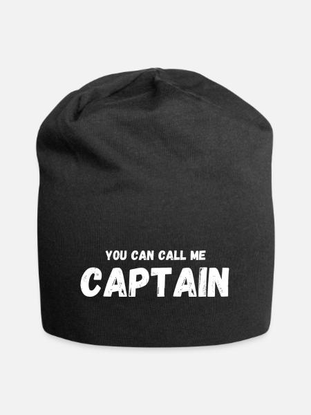 You can call me Captain. Pilot Segeln Boot Fliegen - Jersey-Beanie - Schwarz