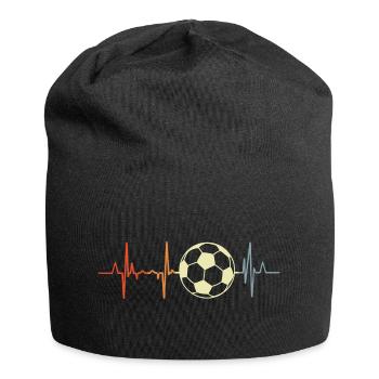 Fußball Herzklopfen - Jersey-Beanie - Schwarz - Vorne