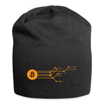 Bitcoin-Blockchain - Jersey-Beanie - Schwarz - Vorne