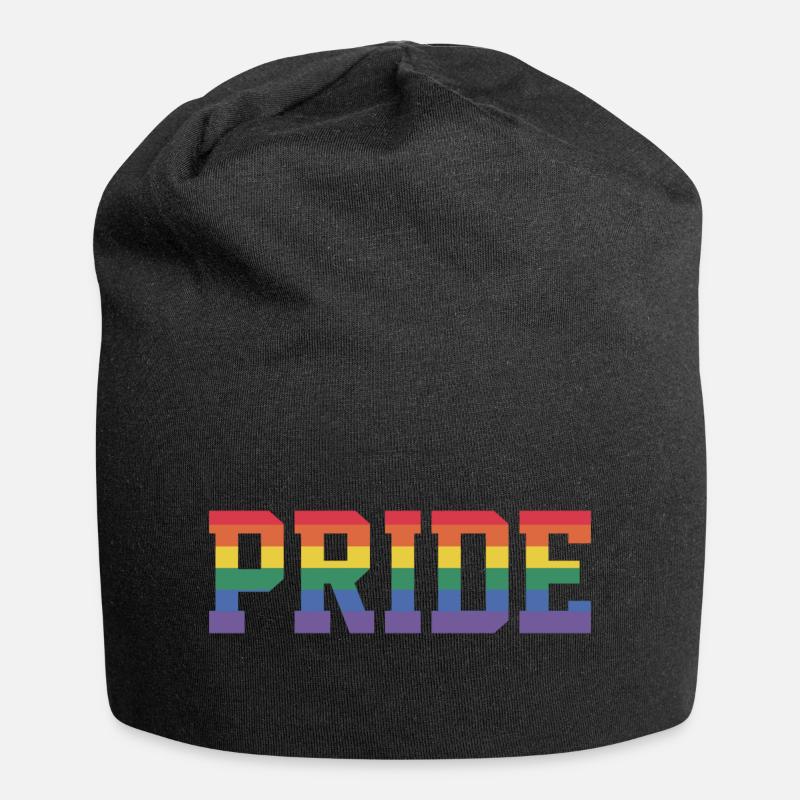 Pride Regenbogen Gay Pride LGBTQ - Jersey-Beanie - Schwarz