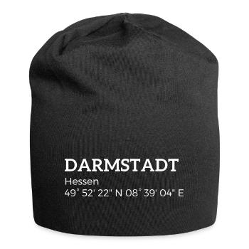 Darmstadt Hesse coordinates - Jersey Beanie - black - Front