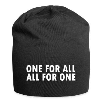 one for all all for one - Jersey Beanie - black - Front