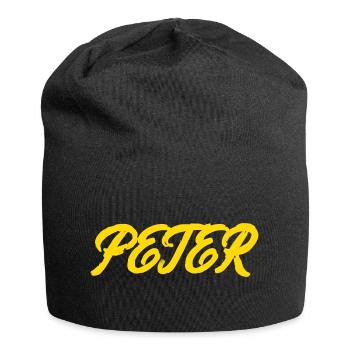 gel er text Peter - Bonnet en jersey - noir - Devant