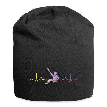 Boulderer Herzschlag Boulder Bouldern - Jersey-Beanie - Schwarz - Vorne