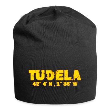 Coordonnées de Tudela Espagne - Bonnet en jersey - noir - Devant