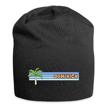 Dominica als Sonne - Jersey-Beanie - Schwarz - Vorne