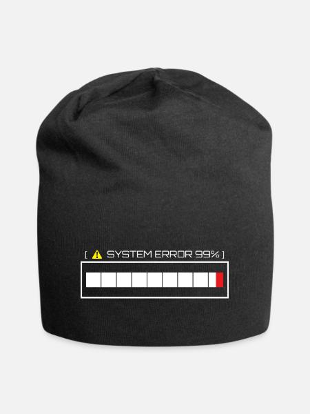 Systemfehler 99% Ladezustand - Jersey-Beanie - Schwarz