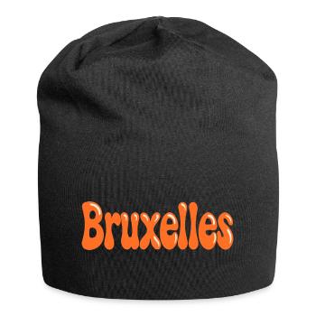 Brüsseler Orange Tippfehlerblasen - Jersey-Beanie - Schwarz - Vorne