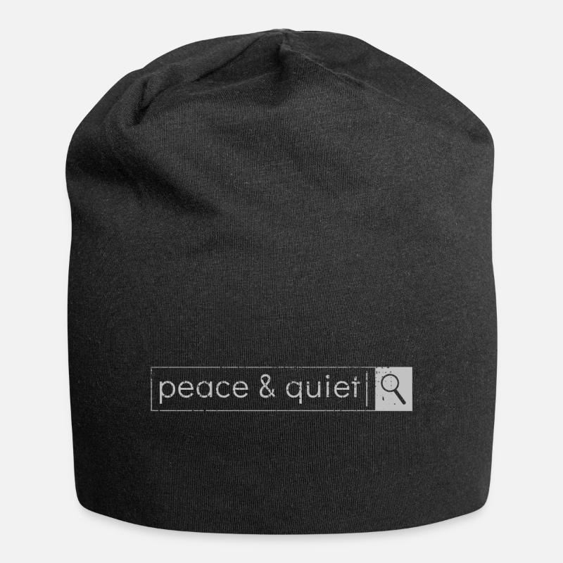 Ruhe und Frieden - Jersey-Beanie - Schwarz