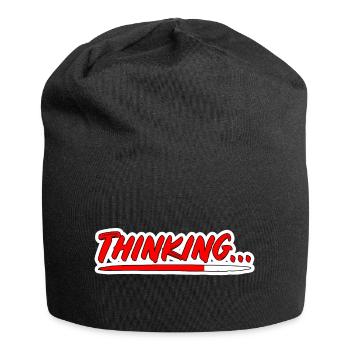Thinking PopArt Ladebalken Schriftzug - Jersey-Beanie - Schwarz - Vorne