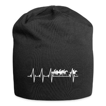 Pferderennen Wetten Gewinner Pferd Glücksbringer - Jersey-Beanie - Schwarz - Vorne