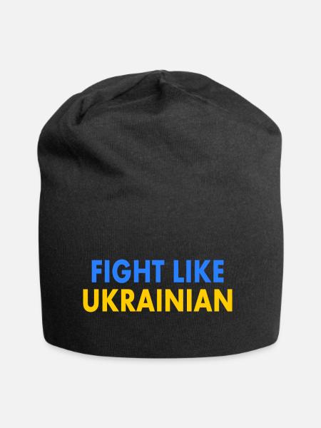 Fight like ukrainian - Bonnet en jersey - noir
