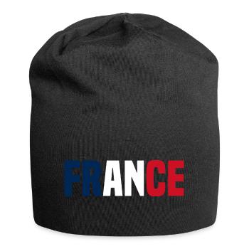 Frankreich - Jersey-Beanie - Schwarz - Vorne