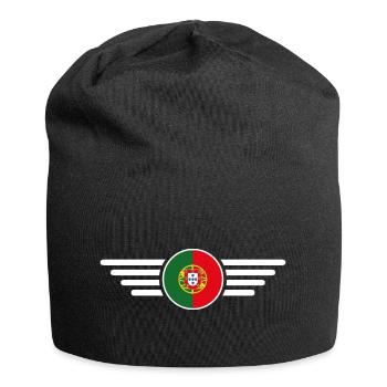 Portugal Style T-Shirt - Jersey Beanie - black - Front