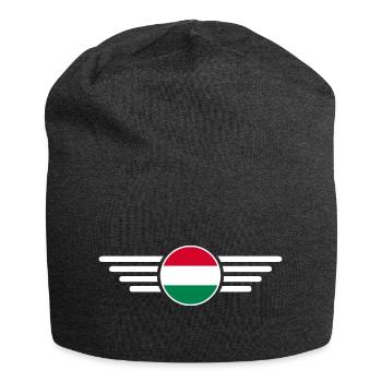 T-shirt design de style hongrois - Bonnet en jersey - charbon - Devant