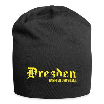 Dresden - Jersey-Beanie - Schwarz - Vorne