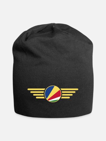 Ich liebe Seychellen, Eleganz Stil Design T-Shirt - Jersey-Beanie - Schwarz