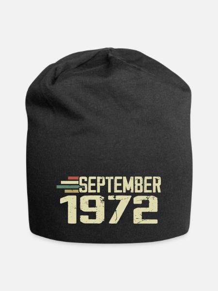 September 1972 Vintage Geschenkidee September 1972 - Jersey-Beanie - Schwarz