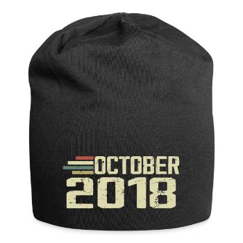 Octobre 2018 - Anniversaire en octobre 2018 - Bonnet en jersey - noir - Devant