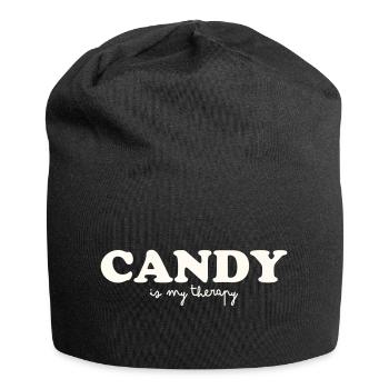 LES BONBONS SONT MA THÉRAPIE - Bonnet en jersey - noir - Devant