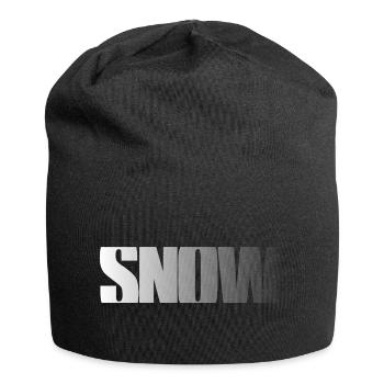 SNOW Lettrage Blanche-Neige Gras Police Fat - Bonnet en jersey - noir - Devant