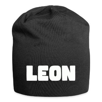 Leon Name - Jersey-Beanie - Schwarz - Vorne