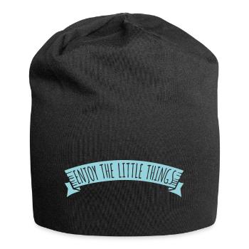 Enjoy The Little Things Gratitude Mindfulness - Jersey Beanie - black - Front