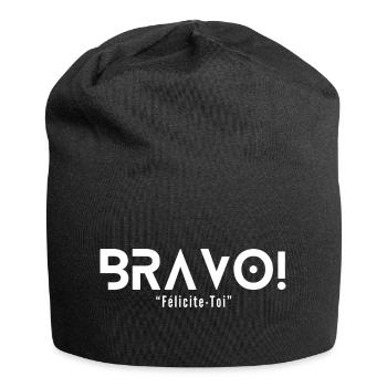 "BRAVO"...Félicite-toi - Bonnet en jersey - noir - Devant