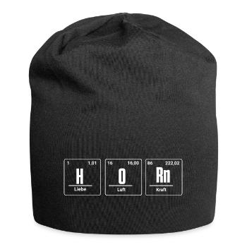 Horn als Chemische Elemente Waldhorn für Hornist - Jersey-Beanie - Schwarz - Vorne
