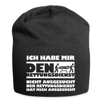 Rettungsdienst - Jersey-Beanie - Schwarz - Vorne