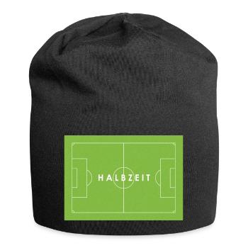 HALBZEIT – Fußball - Spielfeld - Fußballfans - Tor - Jersey-Beanie - Schwarz - Vorne