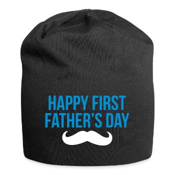 Happy First Father's day - vatertag - Jersey-Beanie - Schwarz - Vorne